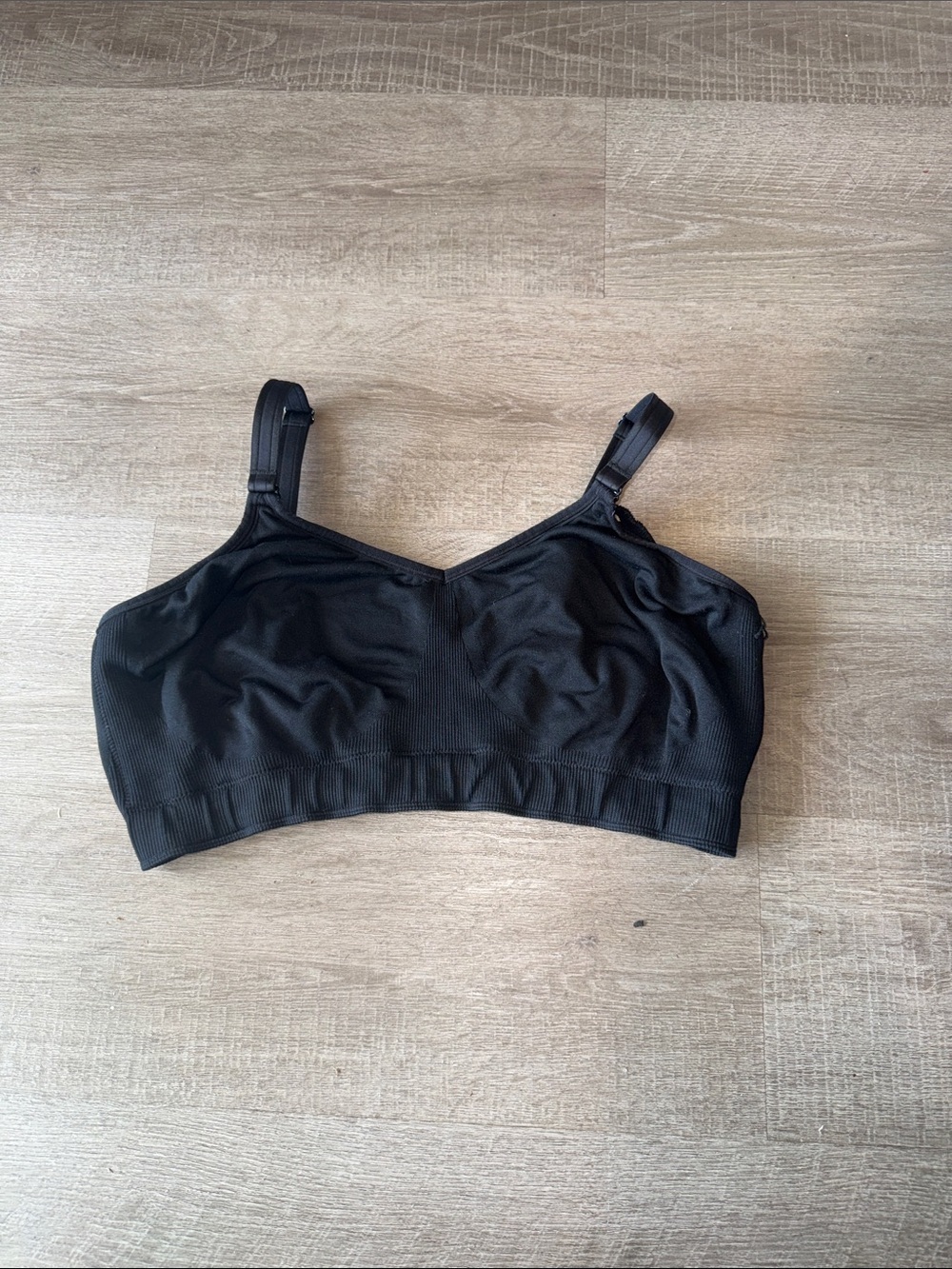 Curvy Couture Smooth Seamless Comfort Wireless Bra Black 3X Good Condition